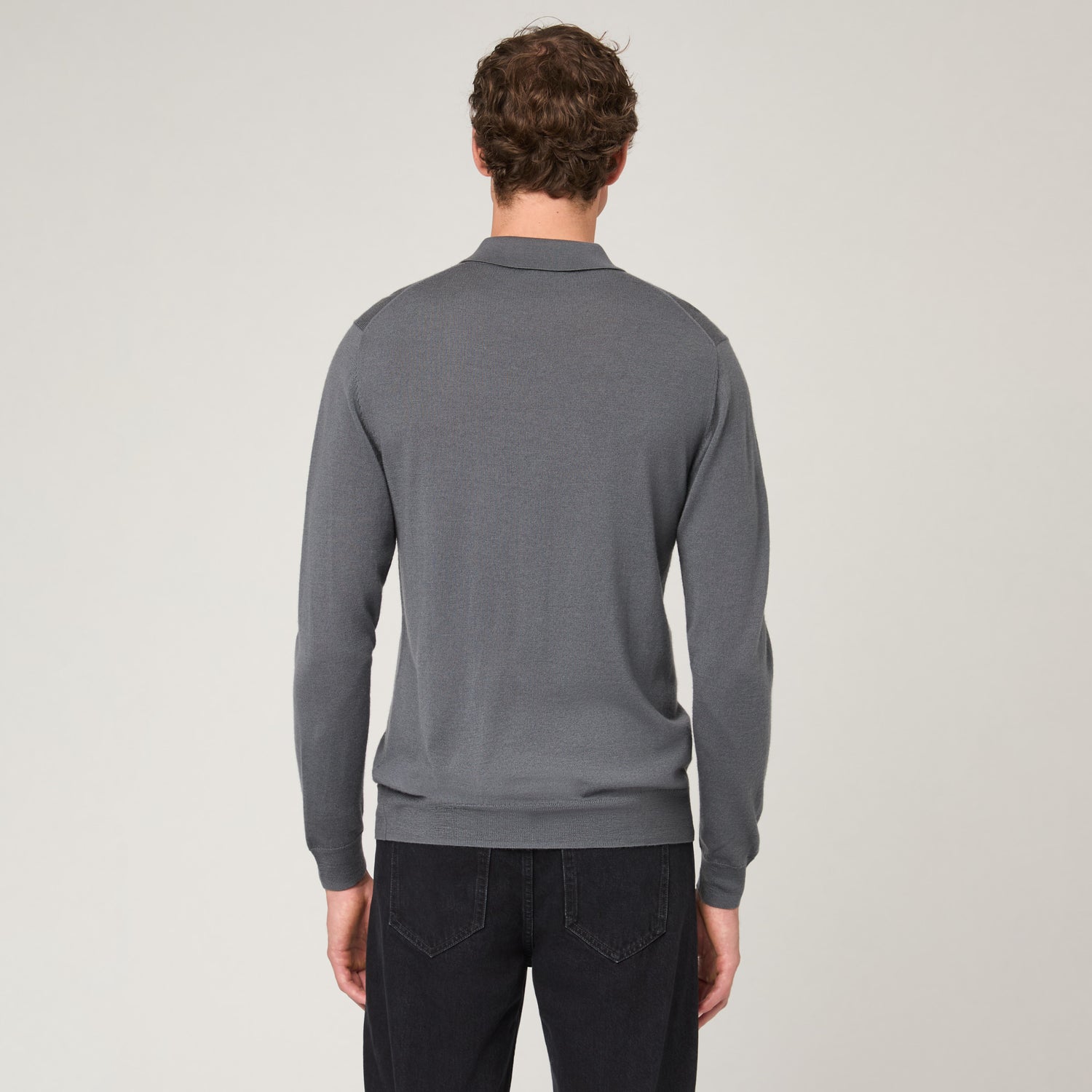 Men's Merino Long Sleeve Polo