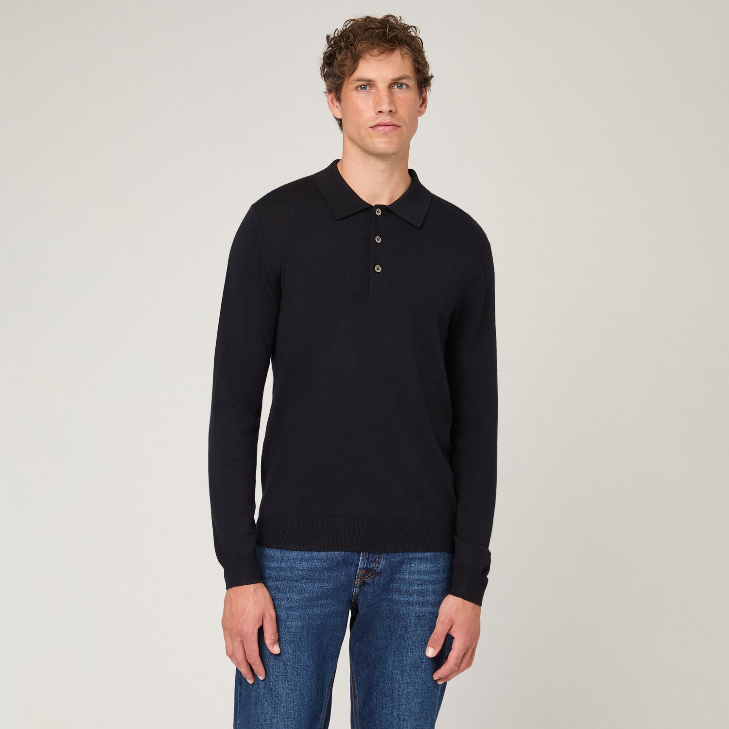 Men's Merino Long Sleeve Polo