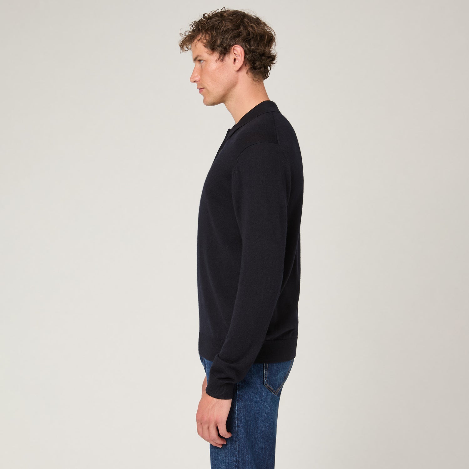 Men's Merino Long Sleeve Polo
