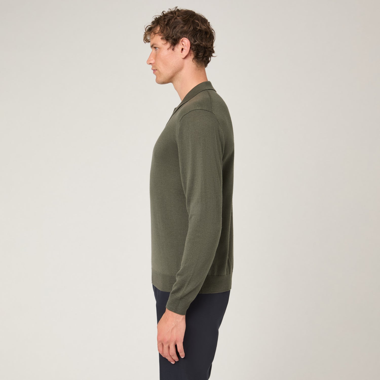 Men's Merino Long Sleeve Polo