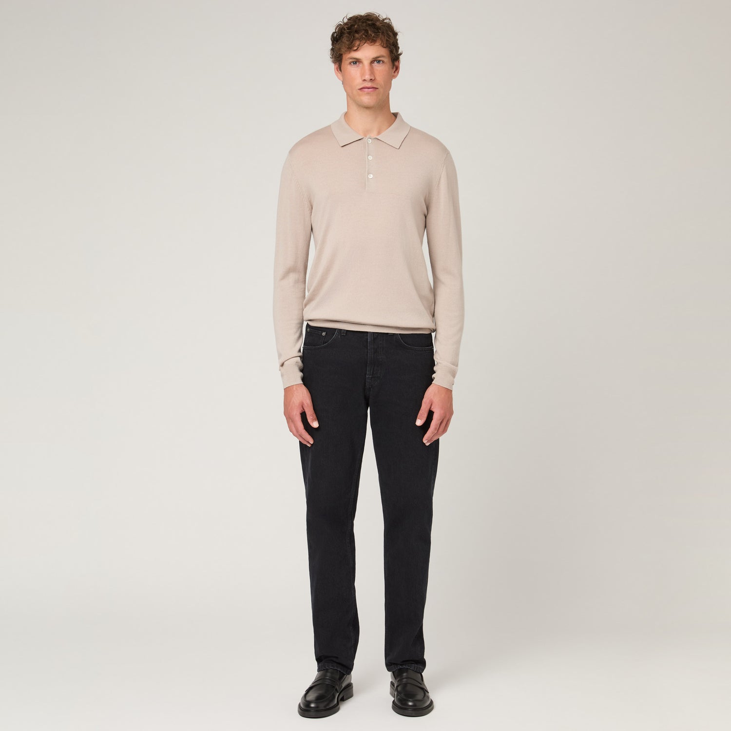 Men's Merino Long Sleeve Polo