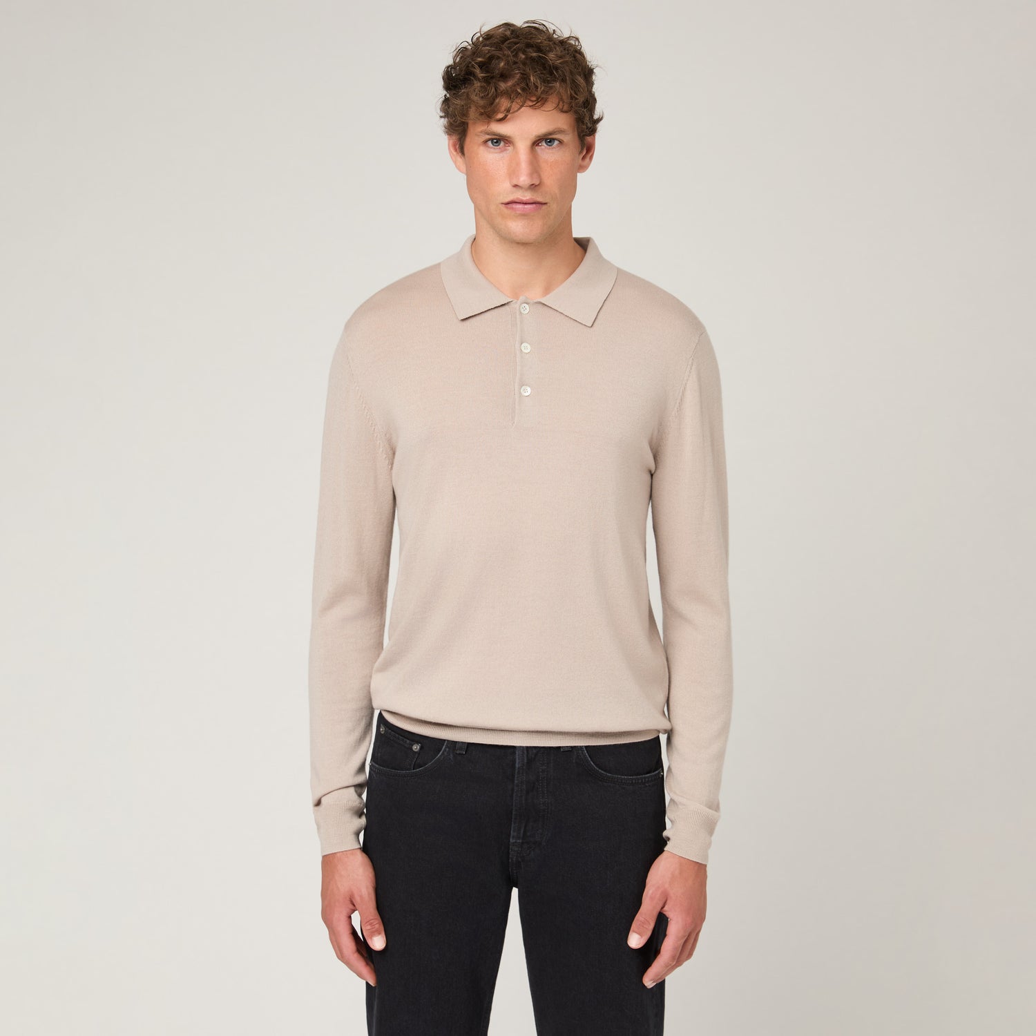 Men's Merino Long Sleeve Polo