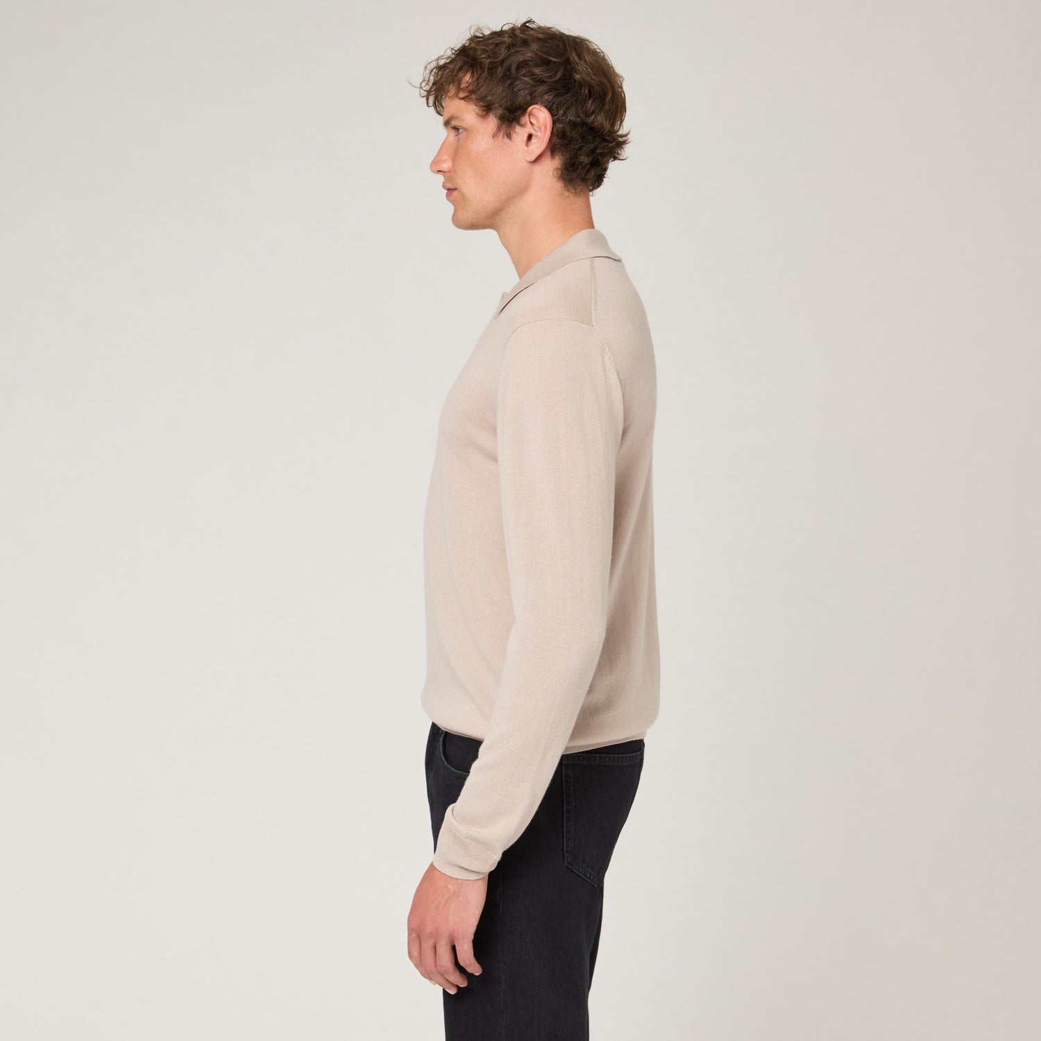 Men's Merino Long Sleeve Polo