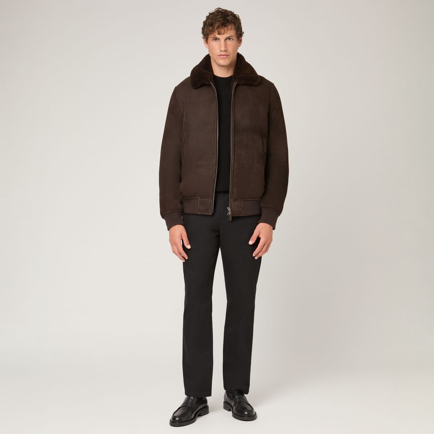 Men's Shearling Bomber Jacket