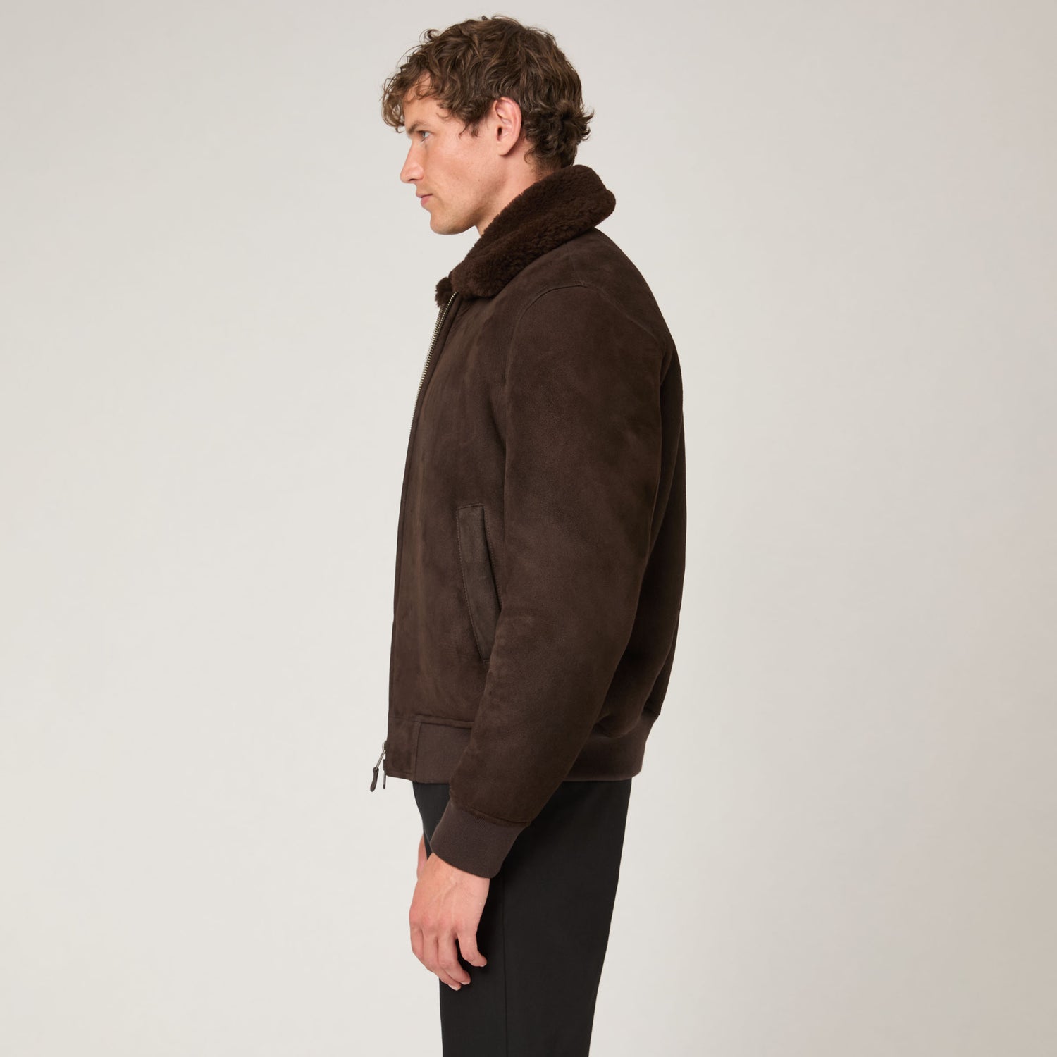 Men's Shearling Bomber Jacket
