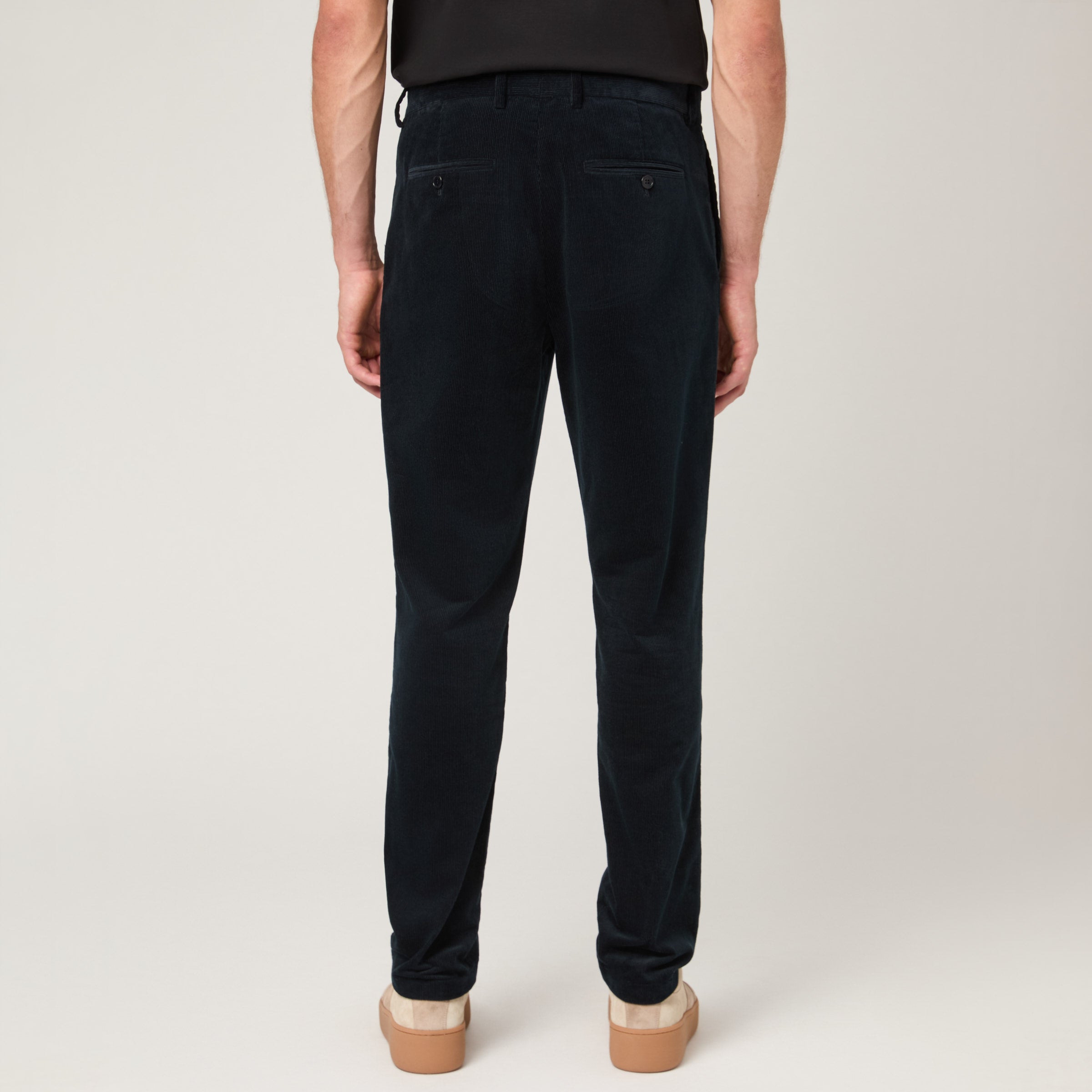 Men's Tapered Corduroy Trousers Textured Stylish Singular