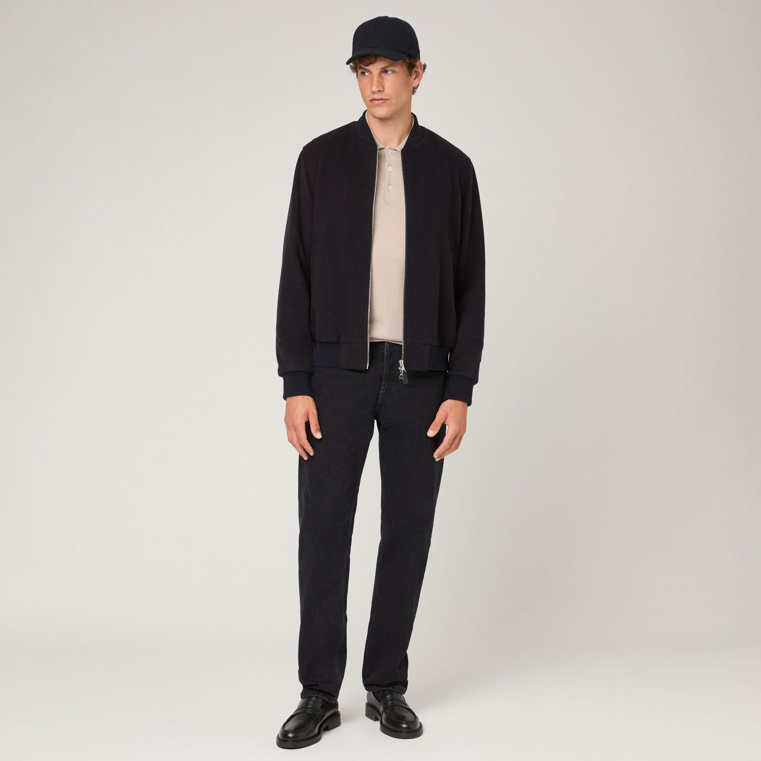 Men's Wool Bomber Jacket