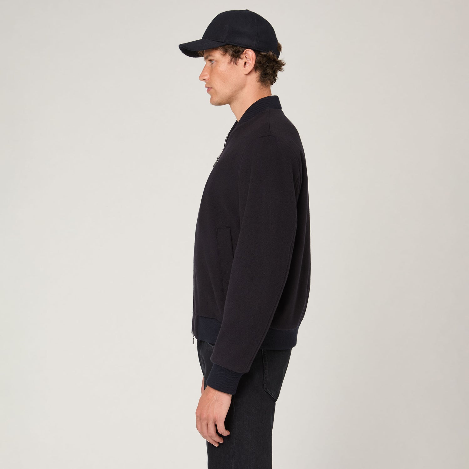 Men's Wool Bomber Jacket