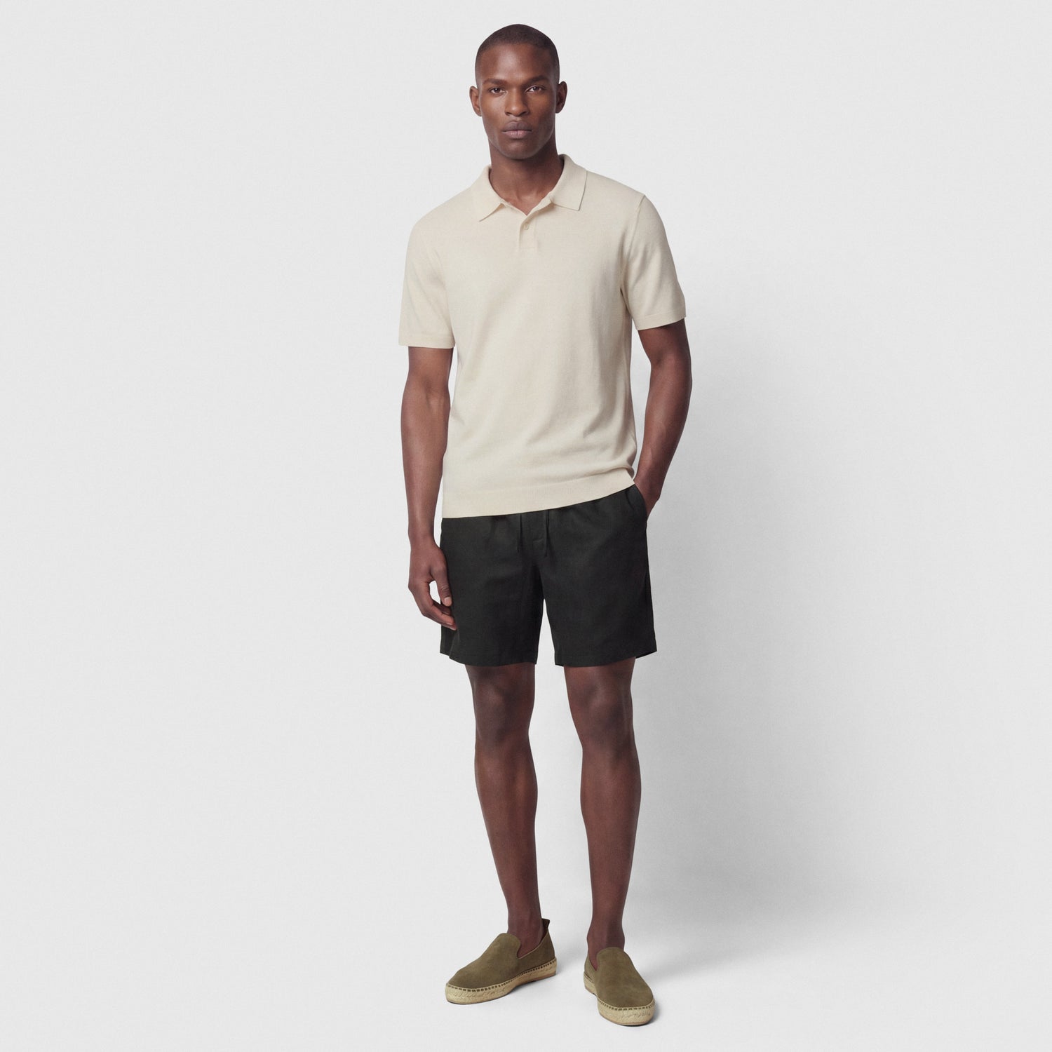 Men's Cashmere-Cotton Boucle Polo