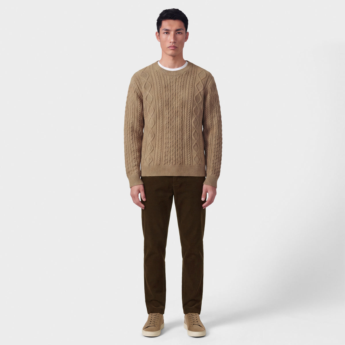 Men's Cashmere Cable Knit Sweater