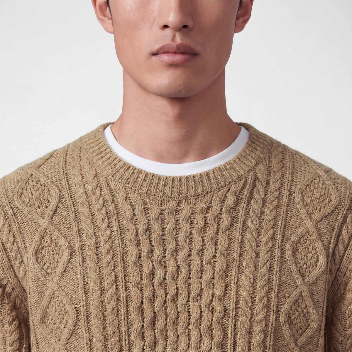 Men's Cashmere Cable Knit Sweater