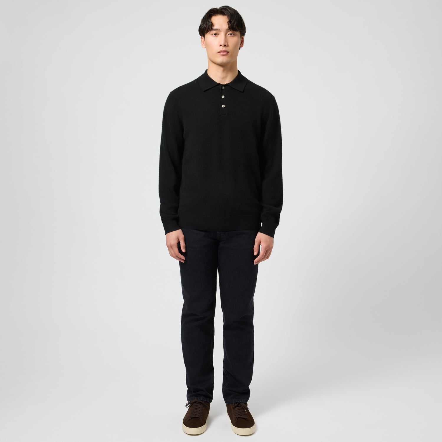 Men's Cashmere Polo Sweater