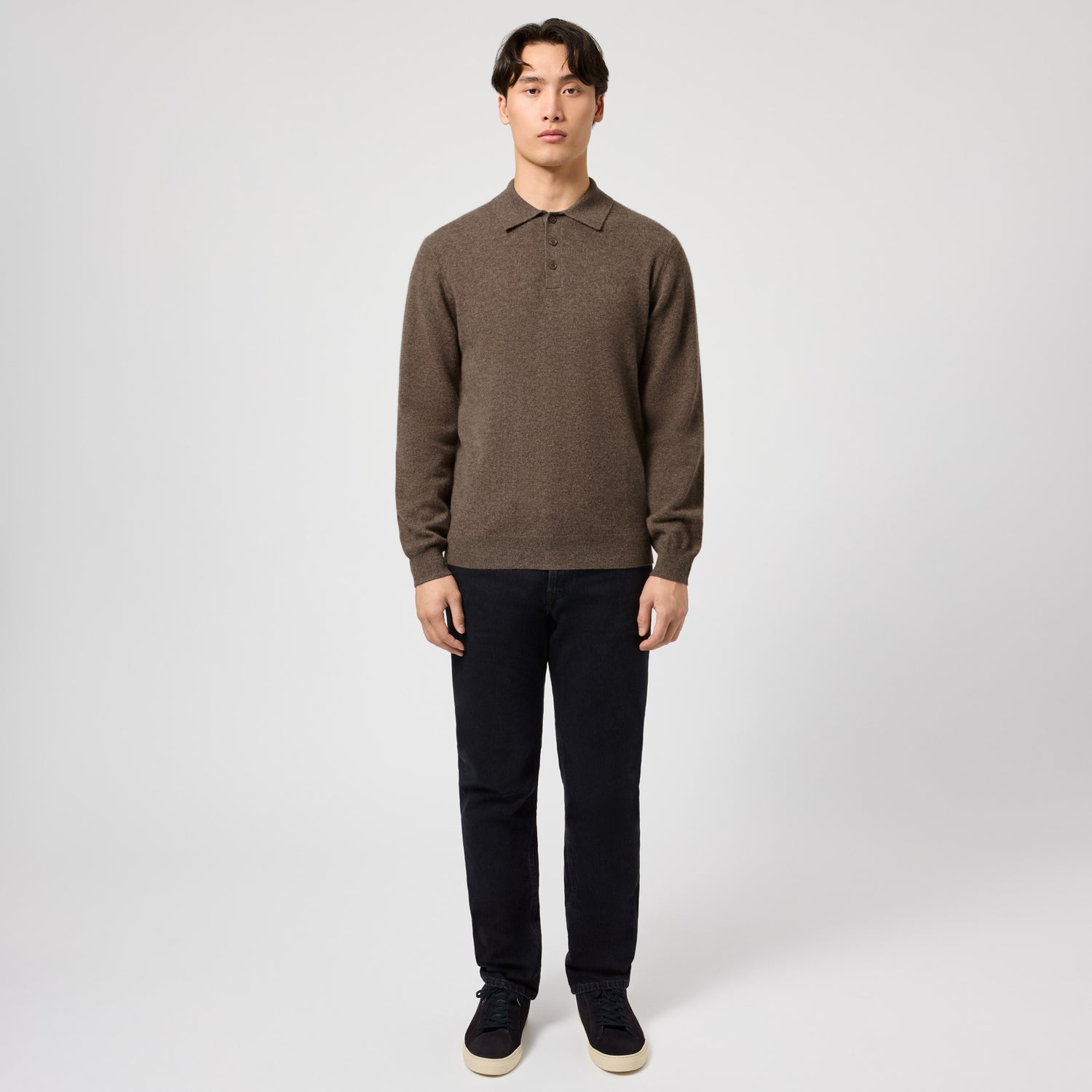 Men's Cashmere Polo Sweater