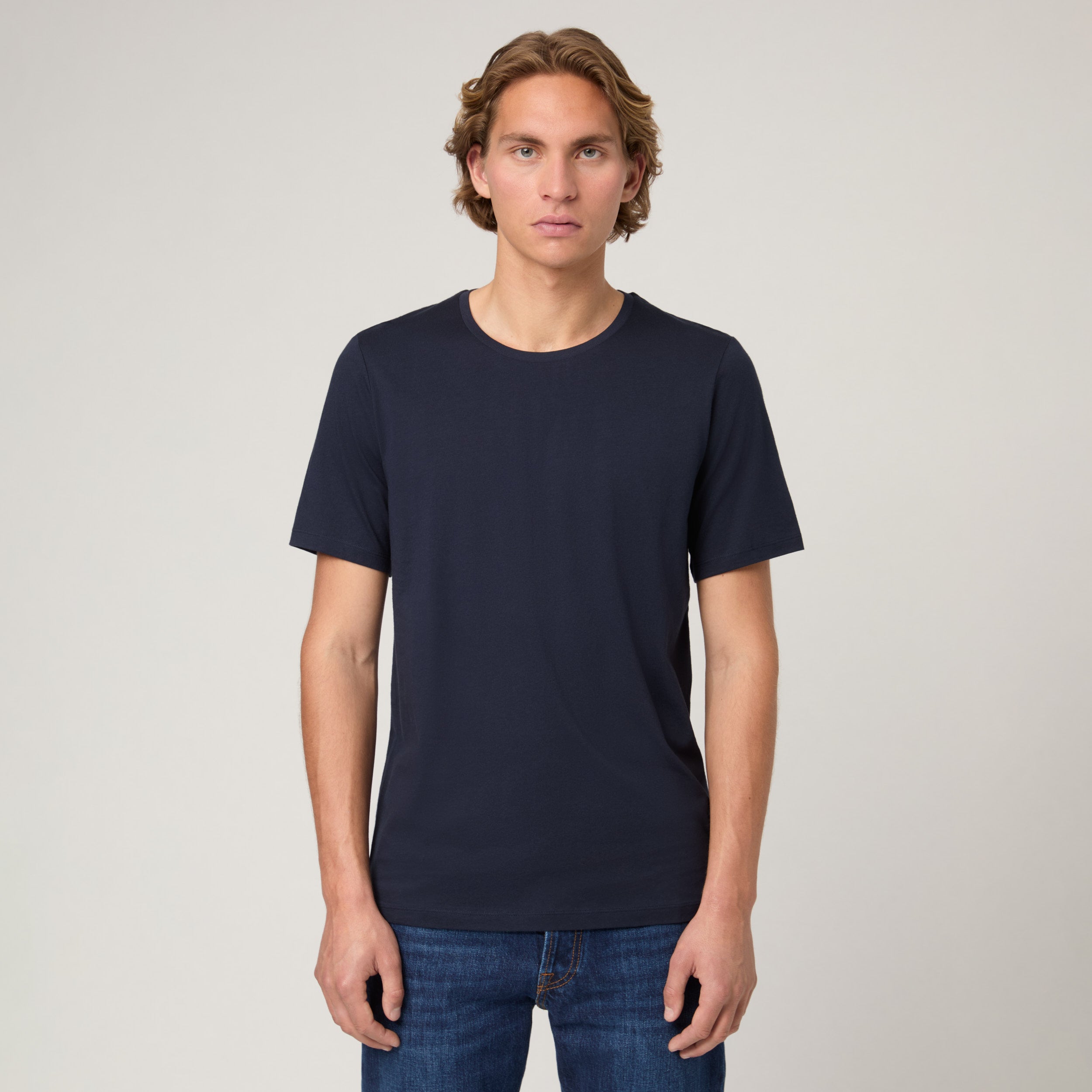 PERUVIAN PIMA ボーダーTシャツ 5分袖Tシャツ ボーダー切替Tシャツ 23120510