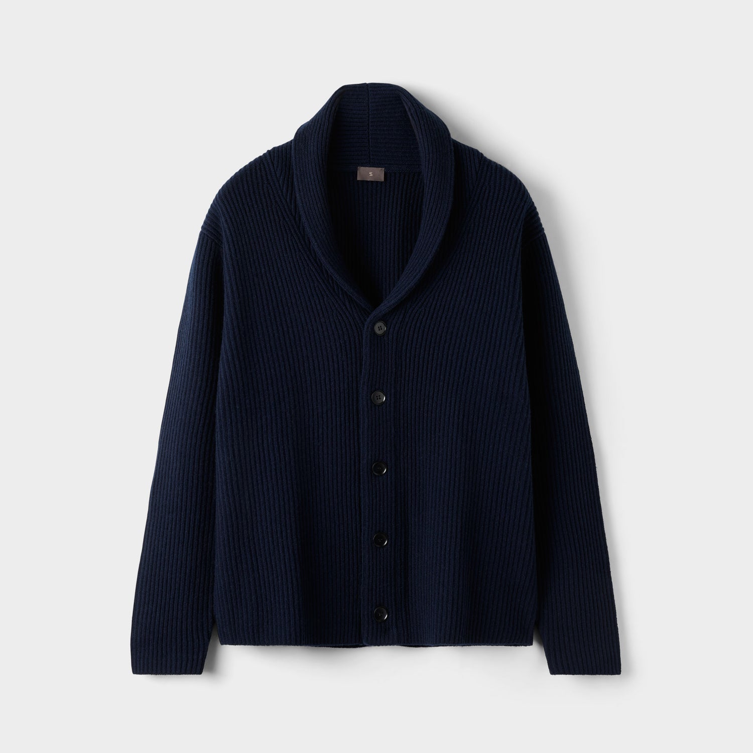 Men's Wool-Cashmere Rib Cardigan