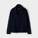 Men's Wool-Cashmere Rib Cardigan