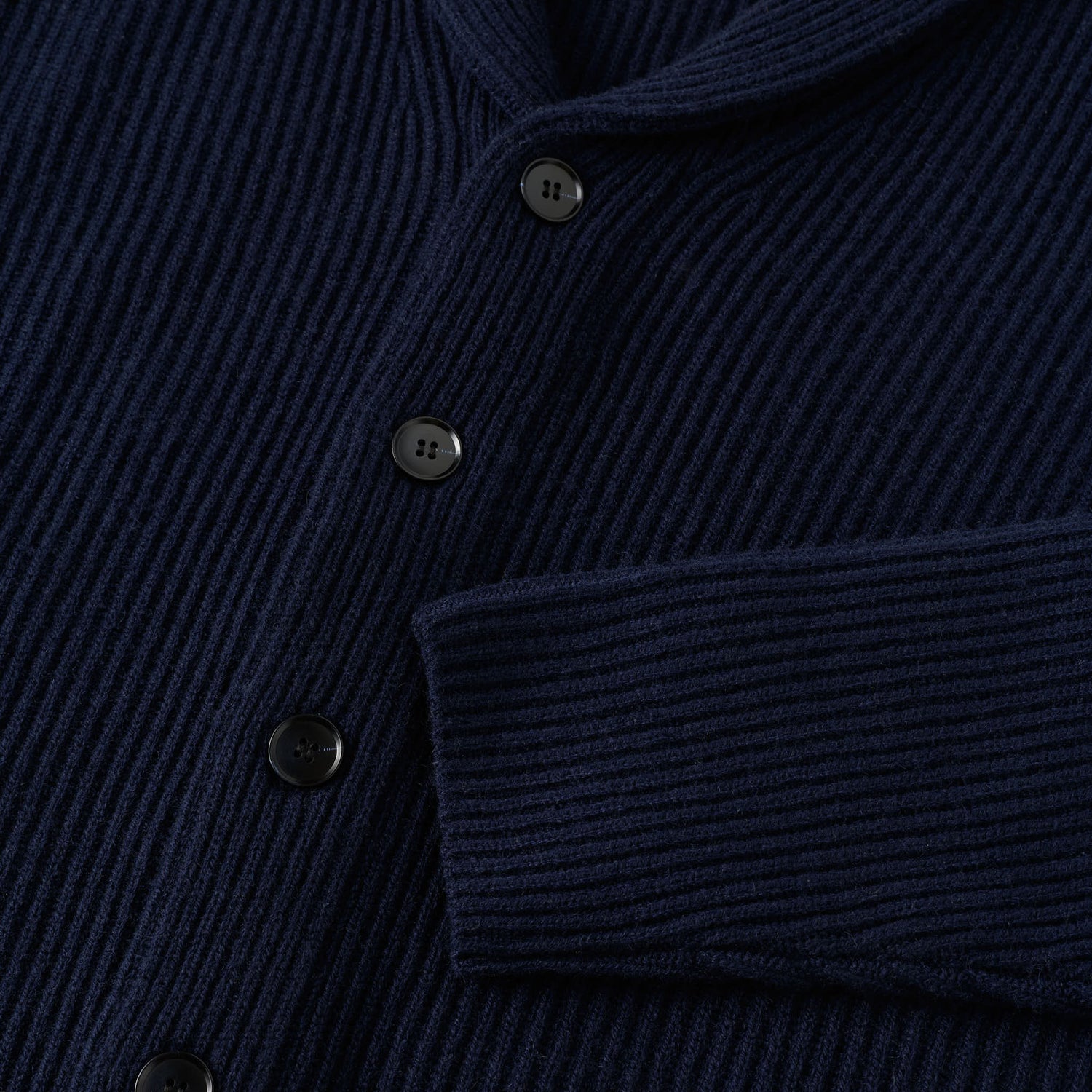 Men's Wool-Cashmere Rib Cardigan