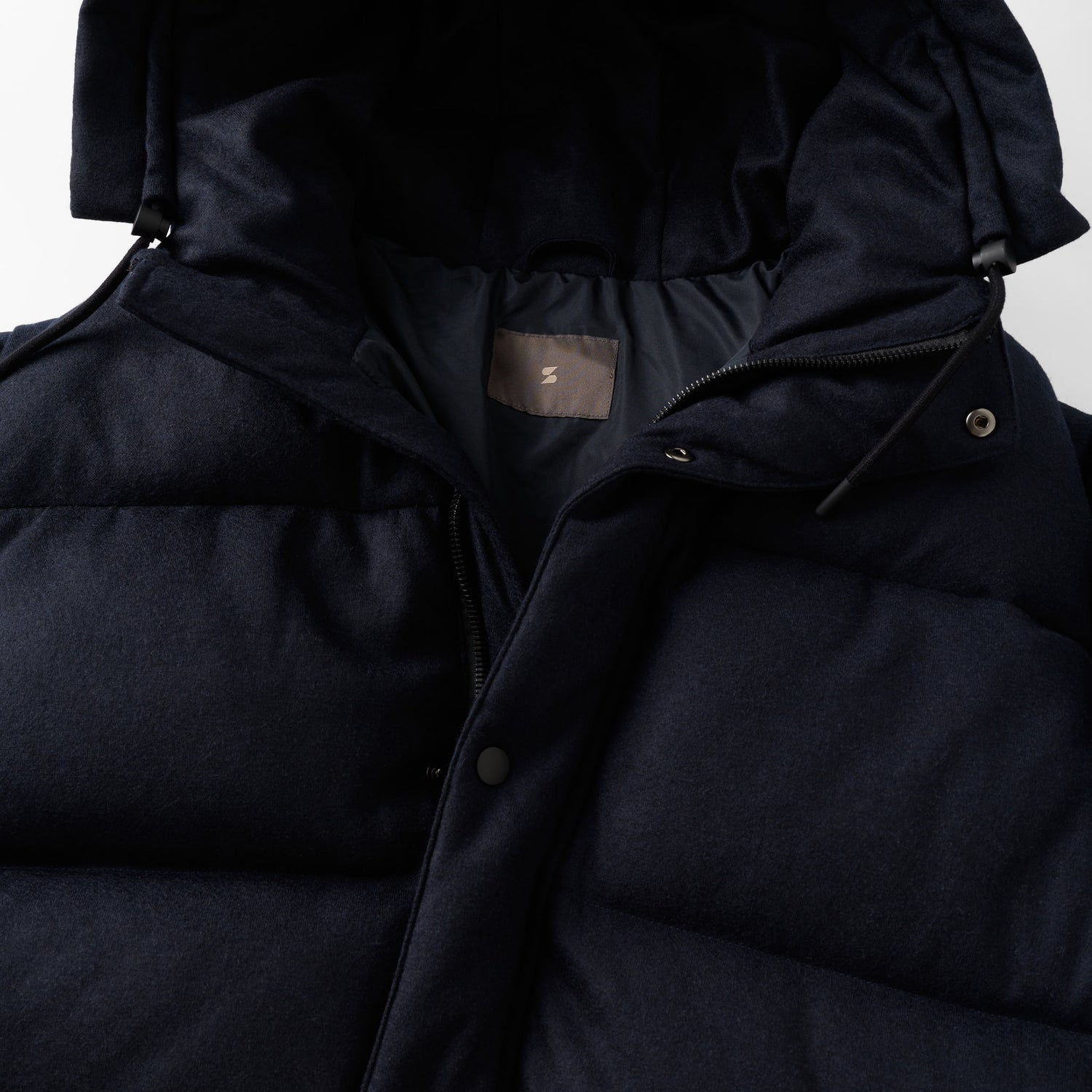 Men's Hooded Wool Goose Down Puffer