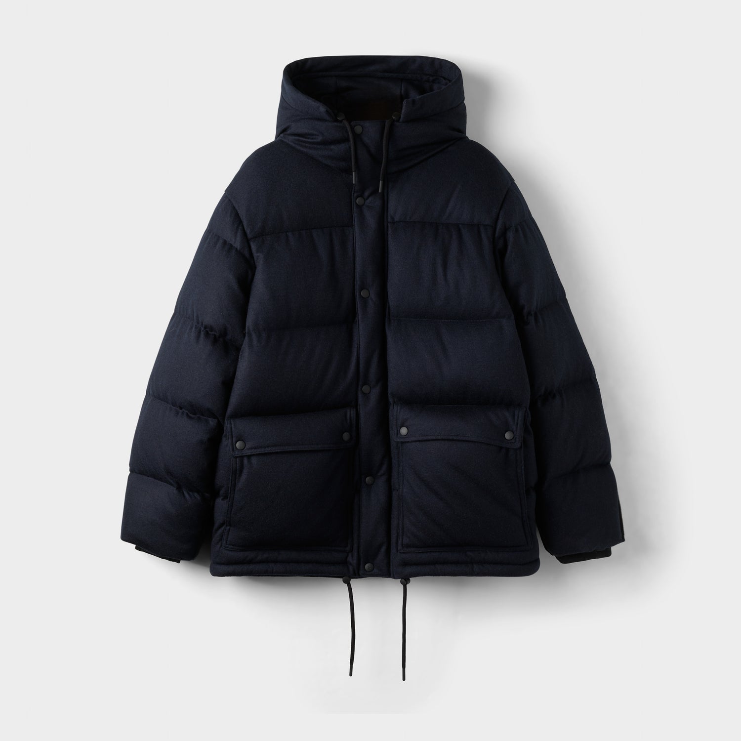 Men's Hooded Wool Goose Down Puffer