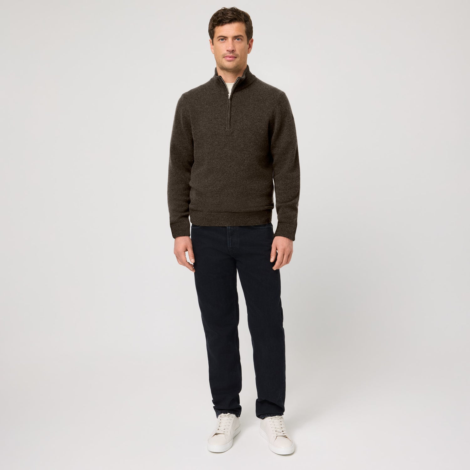 Men's Cashmere Half Zip Sweater