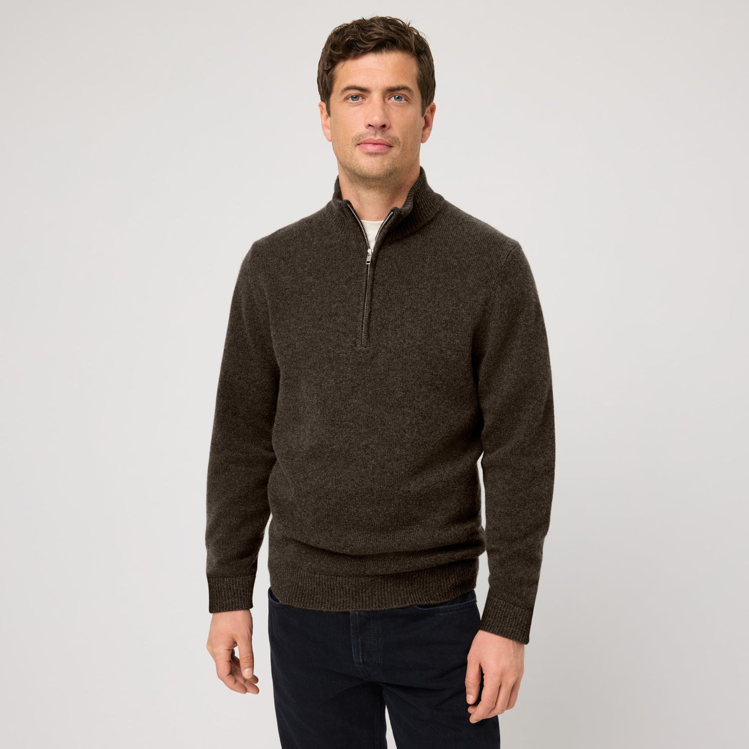 Men's Cashmere Half Zip Sweater