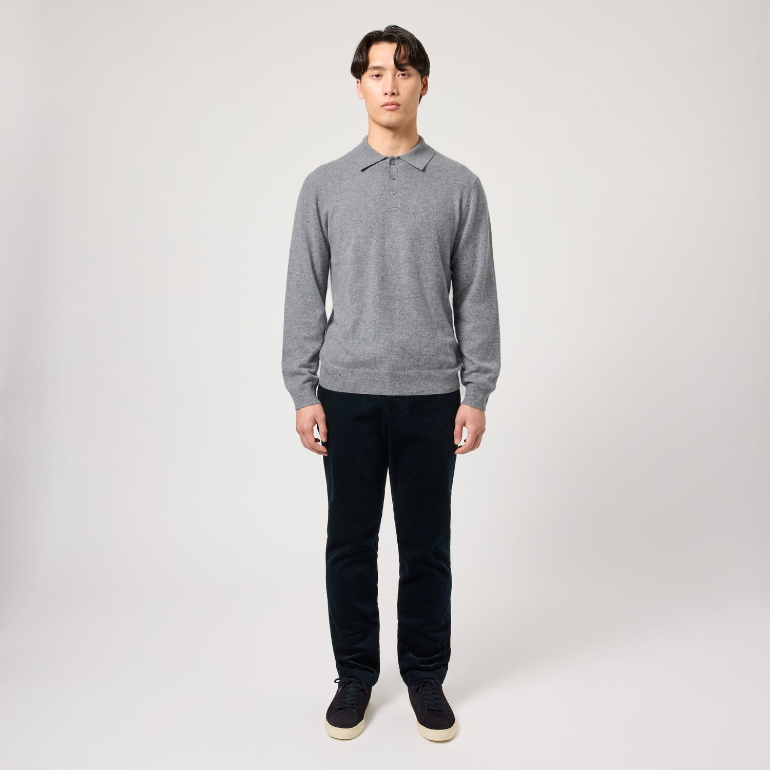 Men's Cashmere Polo Sweater