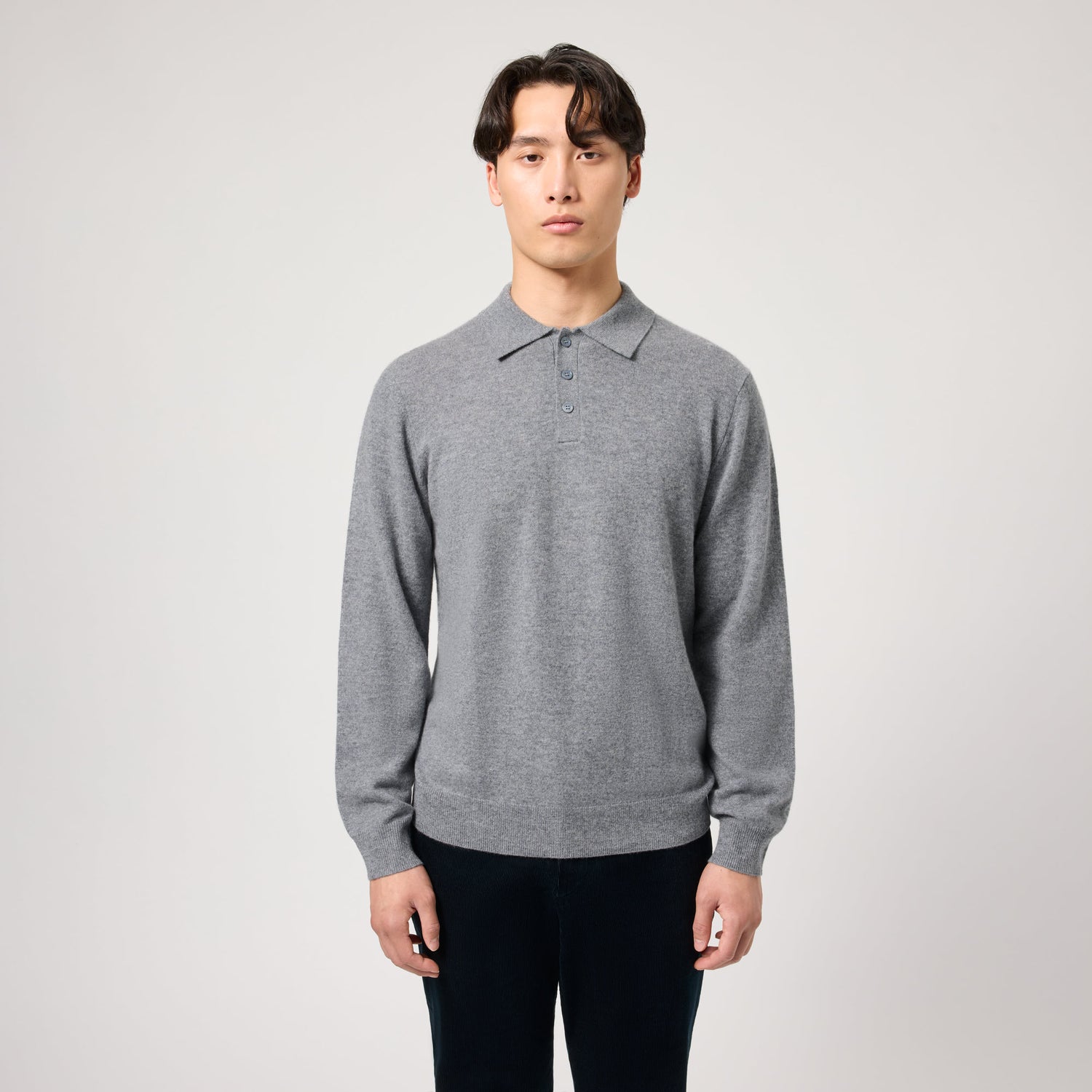 Men's Cashmere Polo Sweater