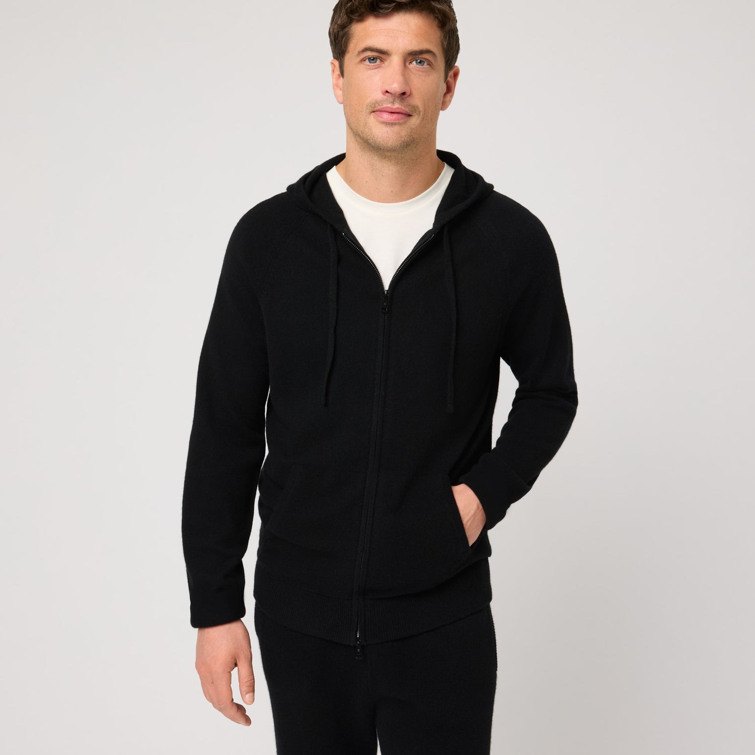 Men's Cashmere Zip Hoodie
