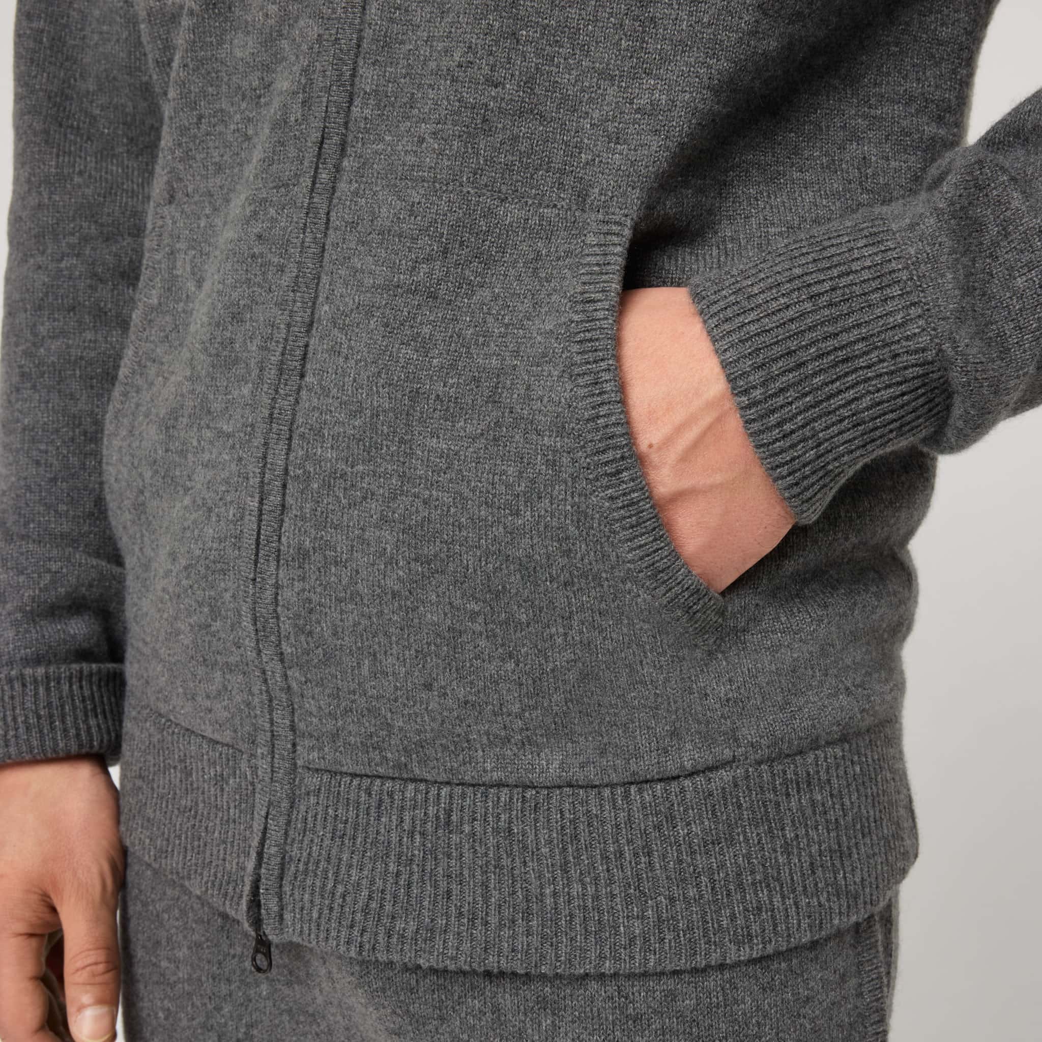 WOOL CASHMERE ZIP HOODIE Lサイズ Maxi Merino & Cashmere Zip Hoodie | MaisonCashmere