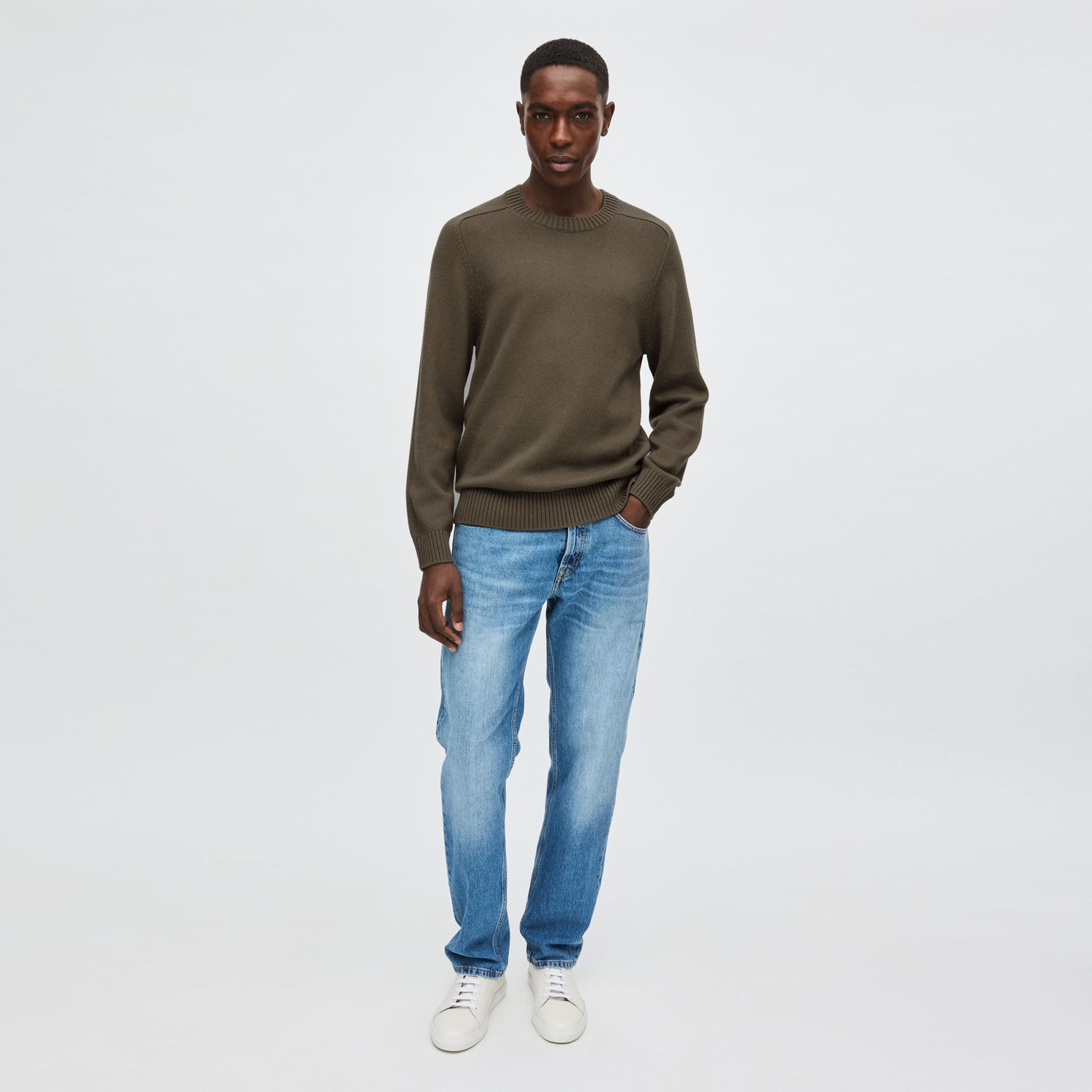 Men's Cotton-Cashmere Crewneck Sweater