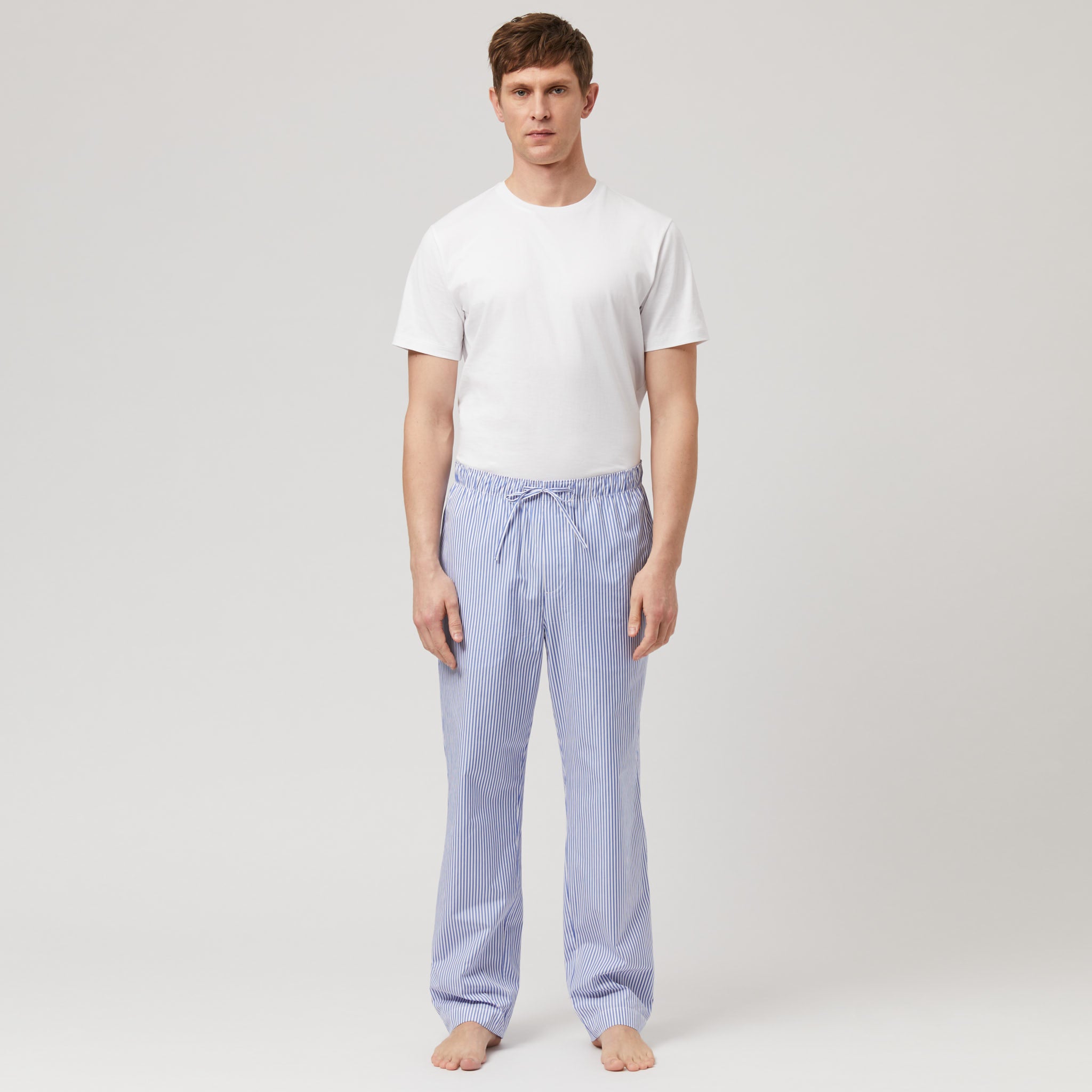 Men's Cotton Poplin Pyjama Trousers Lightweight Sleep