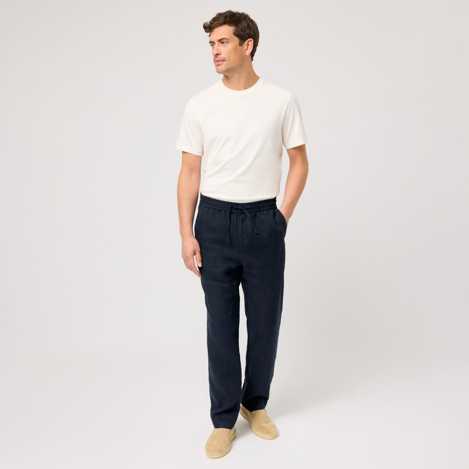Men's Linen Drawstring Trousers