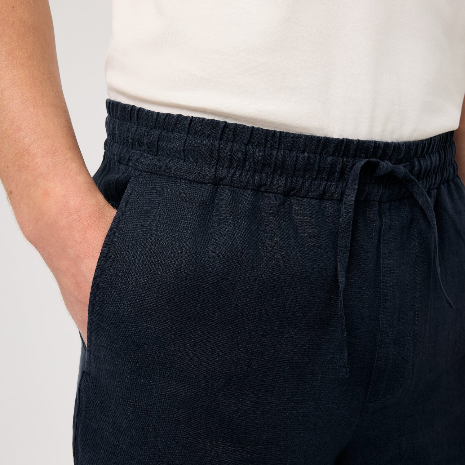 Men's Linen Drawstring Trousers