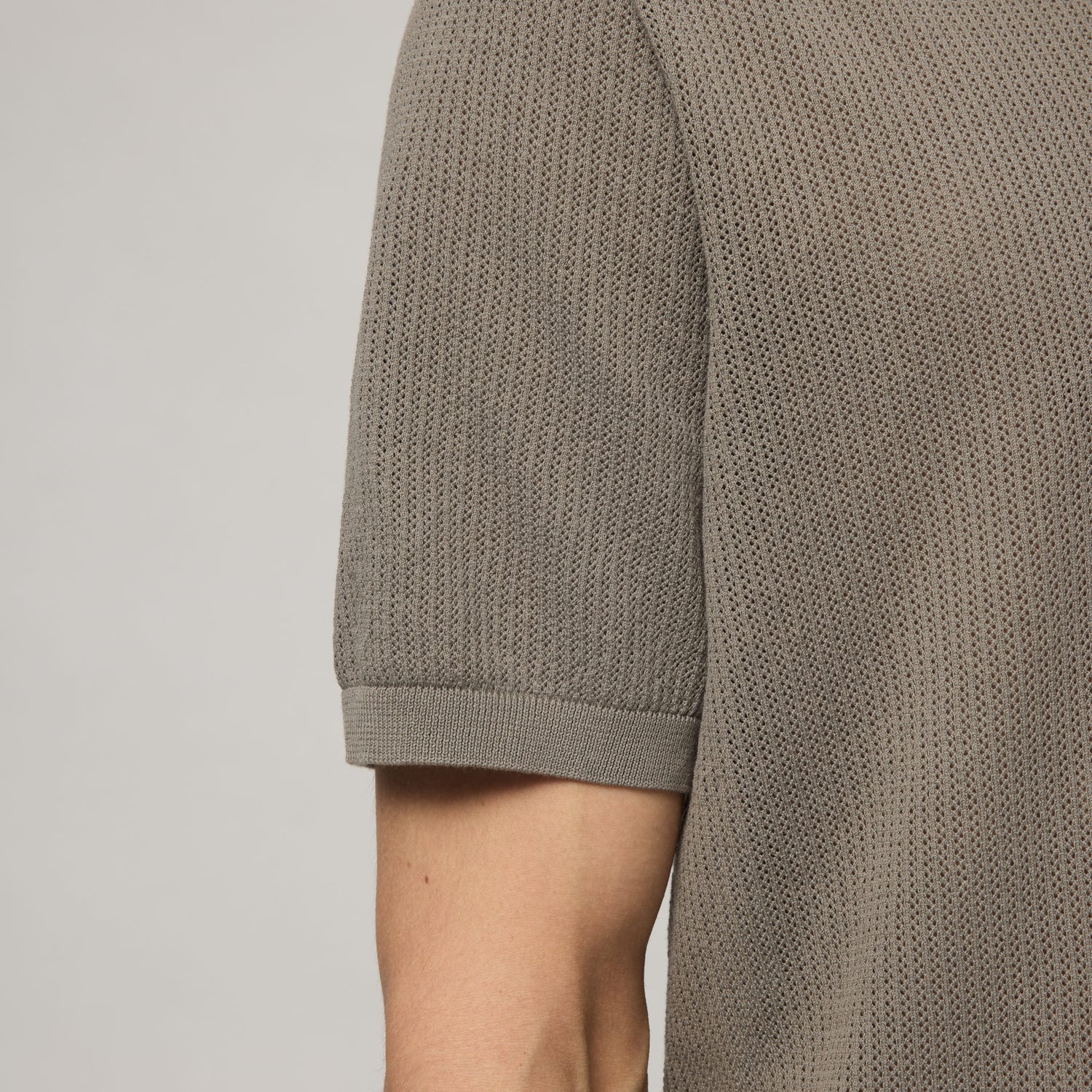 Men's Mercerized Cotton Pointelle Polo
