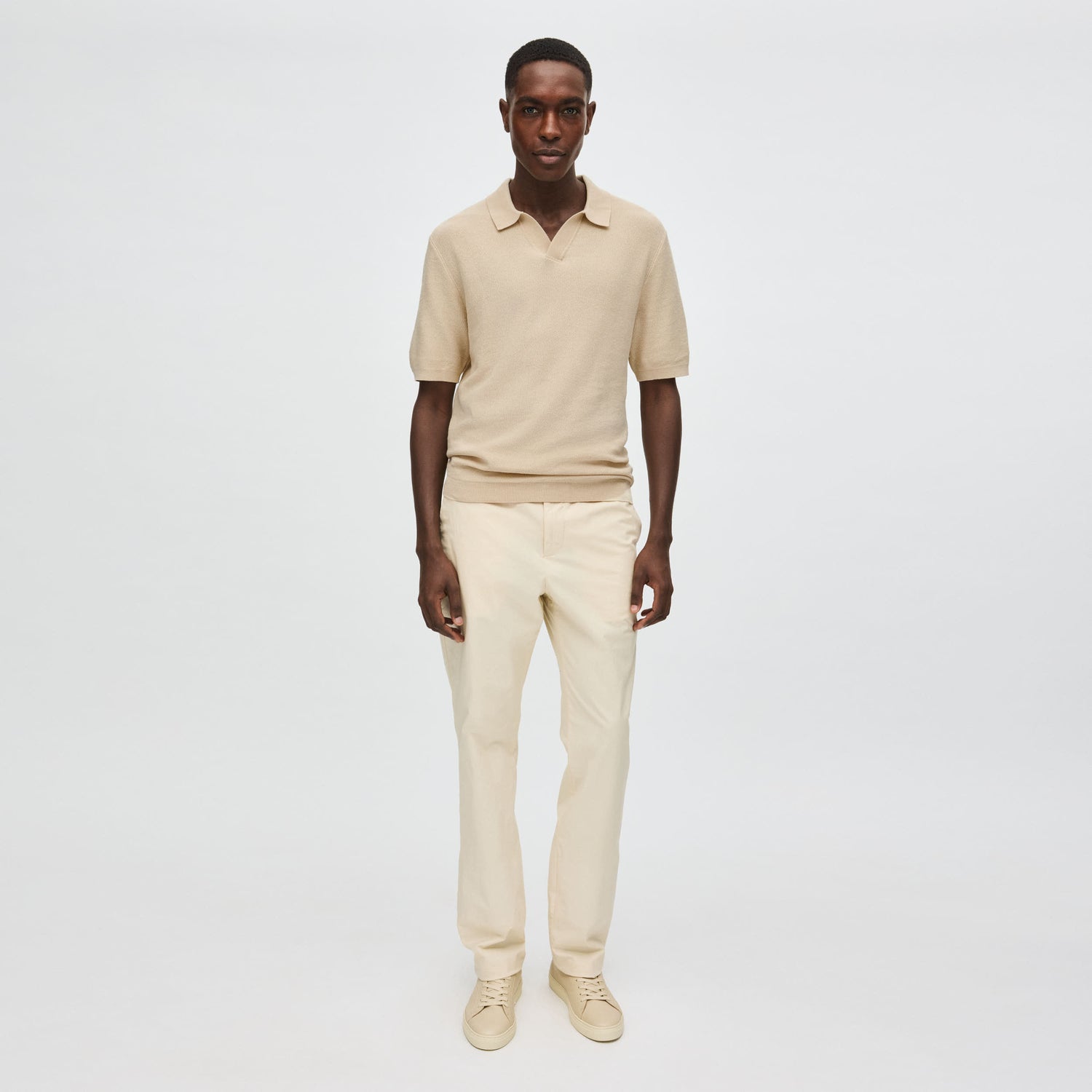Men's Mercerized Cotton Textured Polo