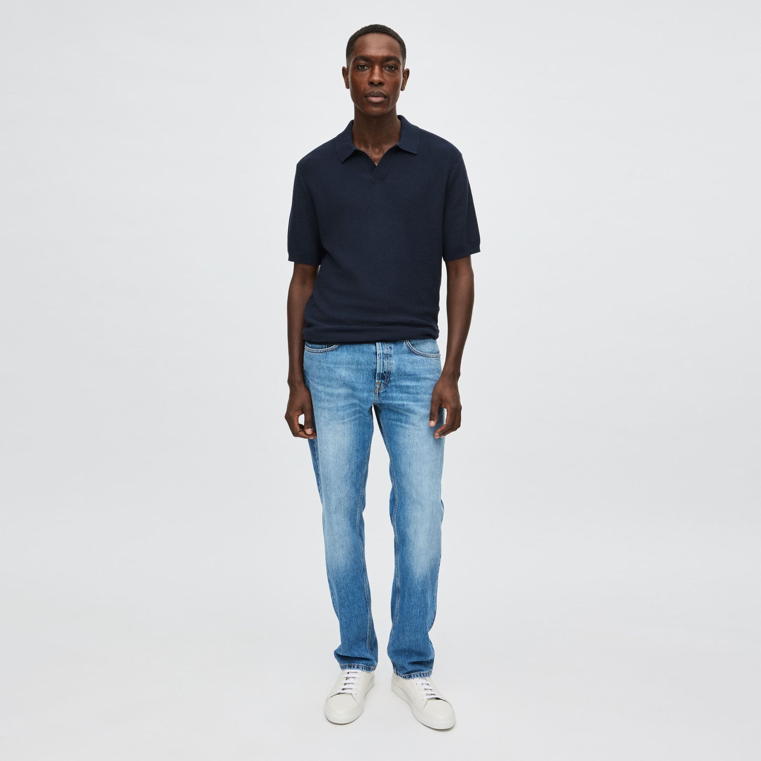 Men's Mercerized Cotton Textured Polo