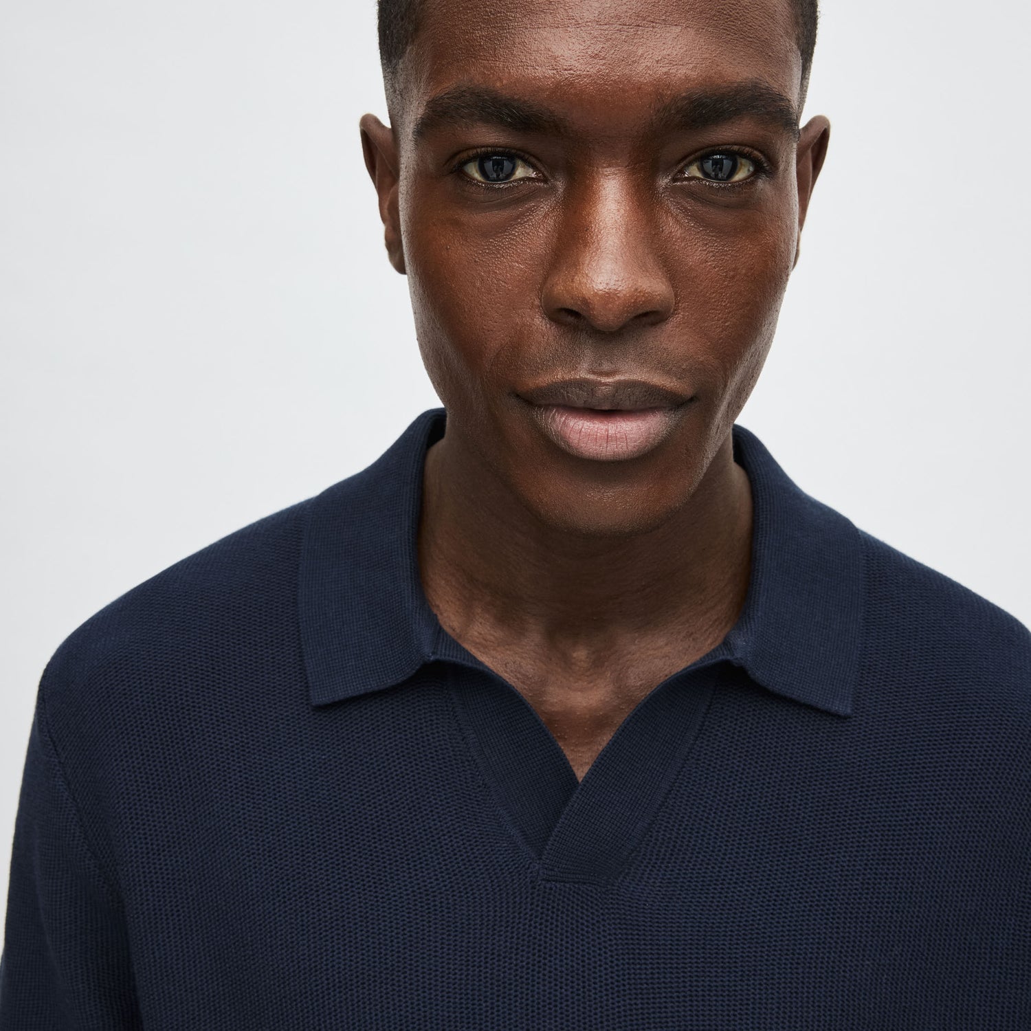 Men's Mercerized Cotton Textured Polo
