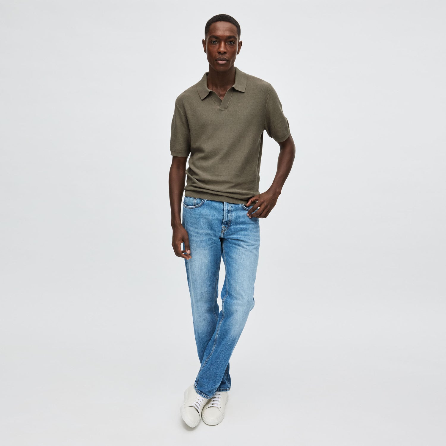 Men's Mercerized Cotton Textured Polo