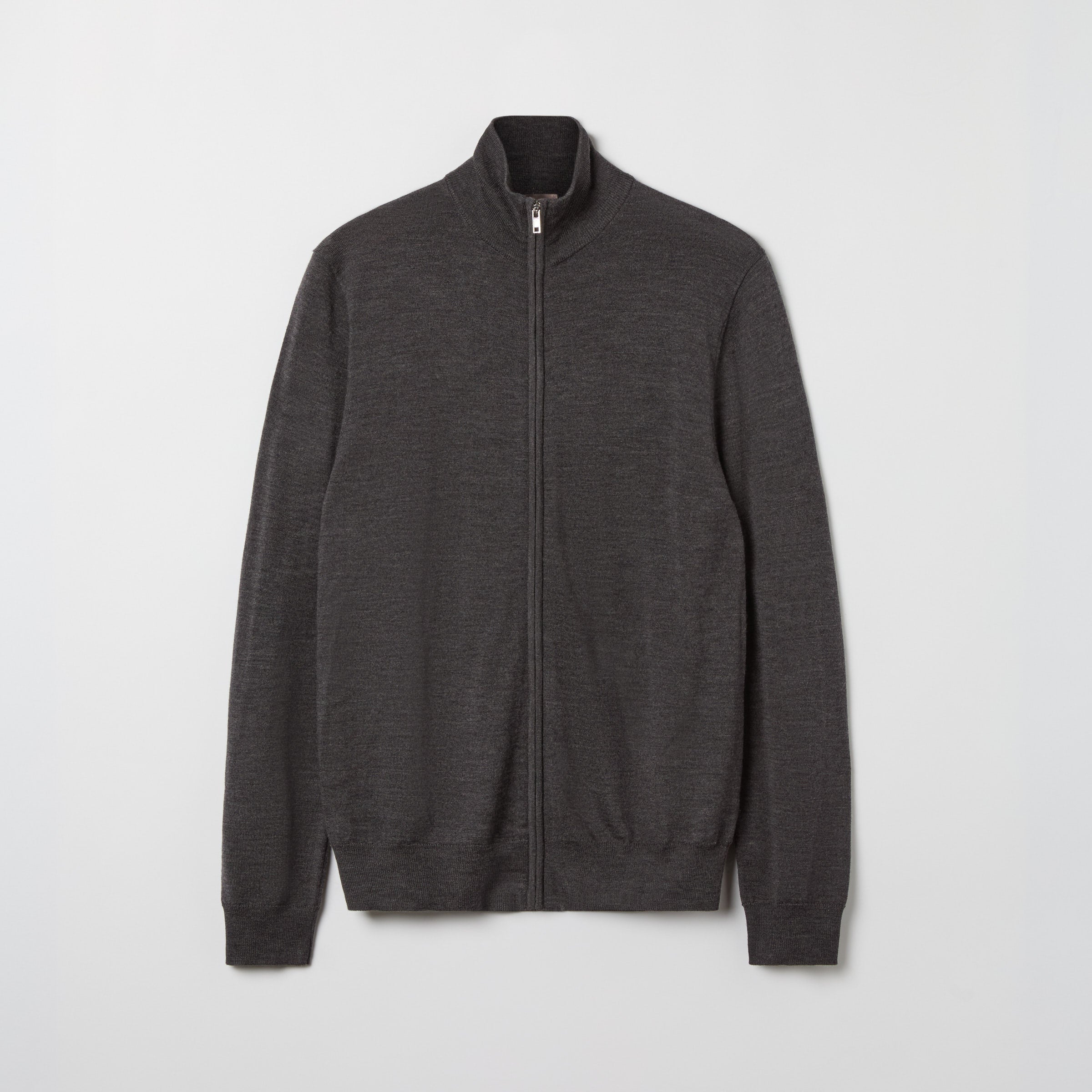 Men's Merino Full Zip Stylish Warmth Singular Design - Main Image