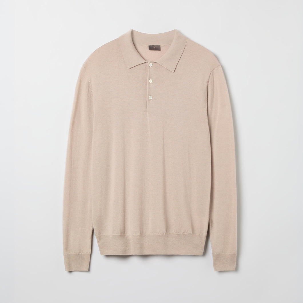 Men's Merino Long Sleeve Polo