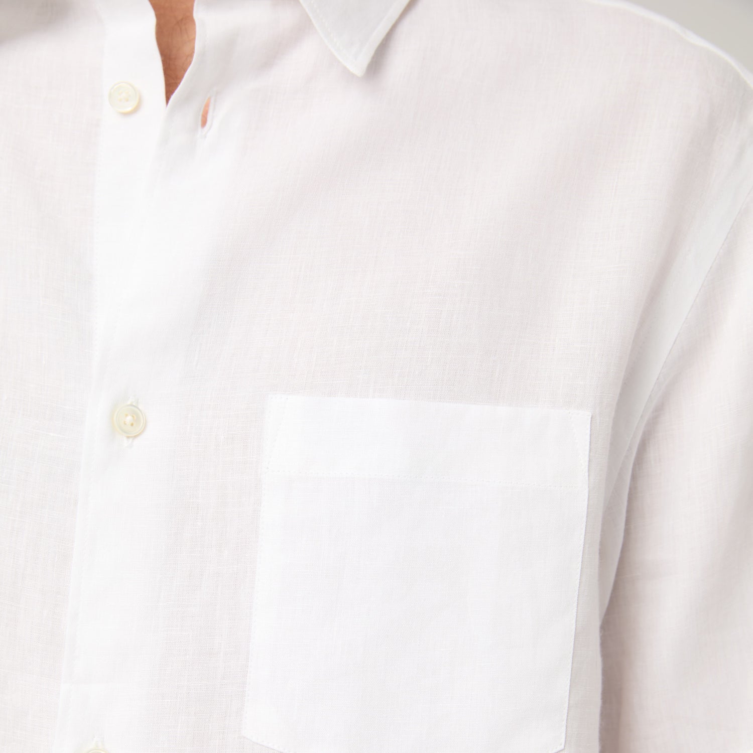 Men's Relaxed Short Sleeve Linen Shirt
