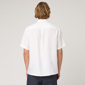 Men's Relaxed Short Sleeve Linen Shirt