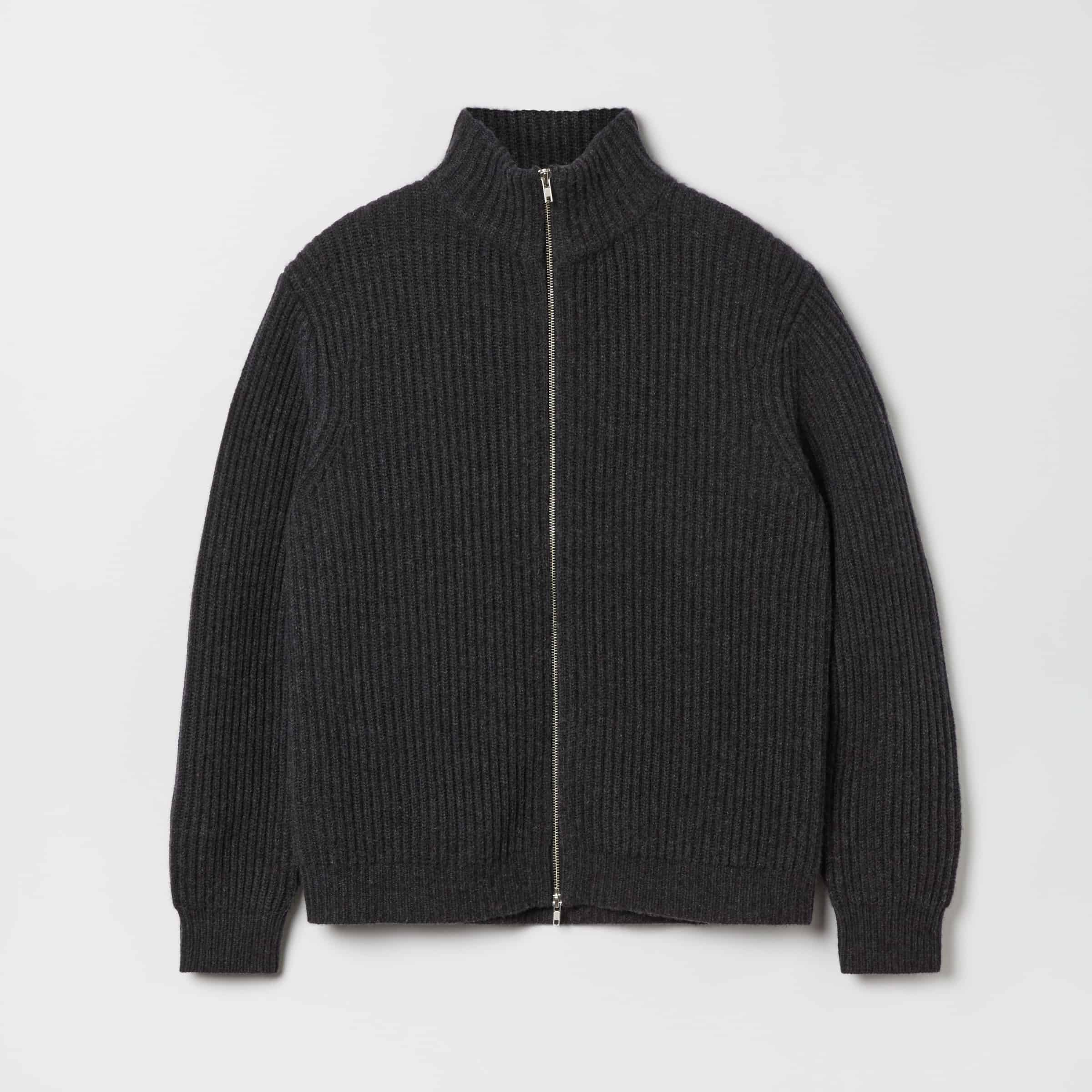 Men s Wool Cashmere Zip Cardigan Singular Society