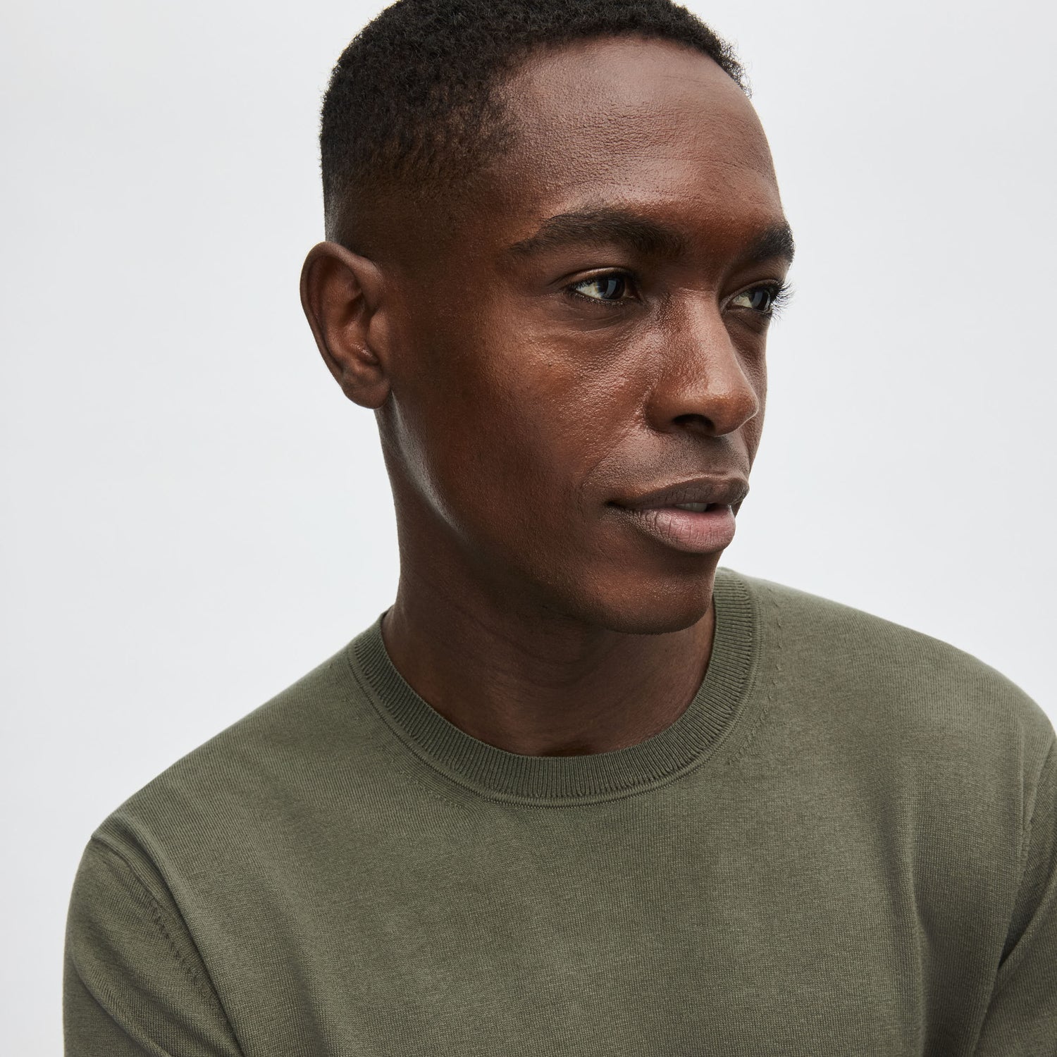 Men's Silk-Cotton Crewneck Sweater