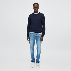 Men's Silk-Cotton Crew Neck