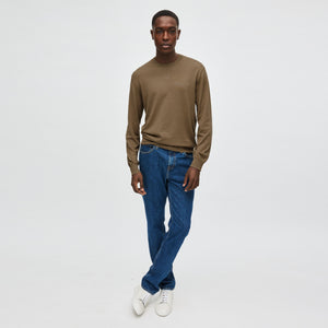 Men's Silk-Cotton Crew Neck