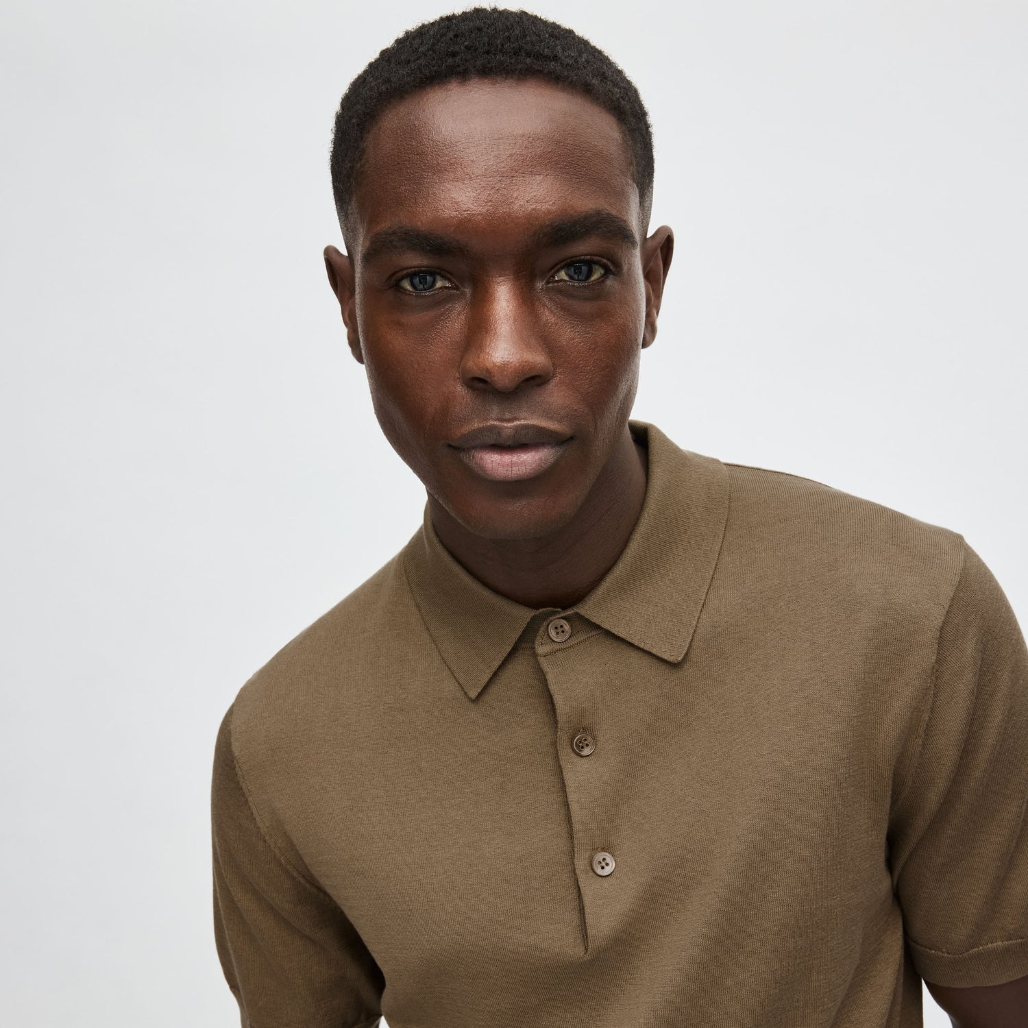 Men's Silk-Cotton Short Sleeve Polo