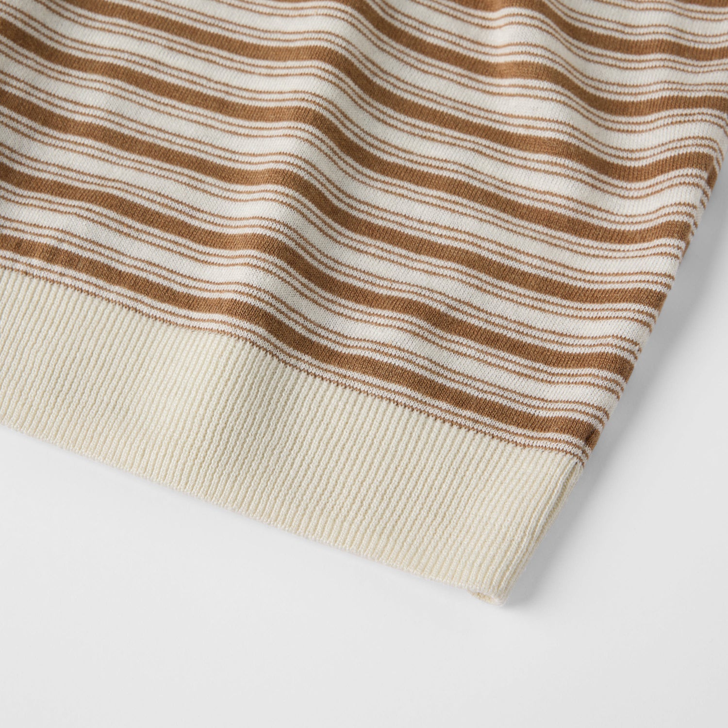 Men's Silk-Linen Striped Polo