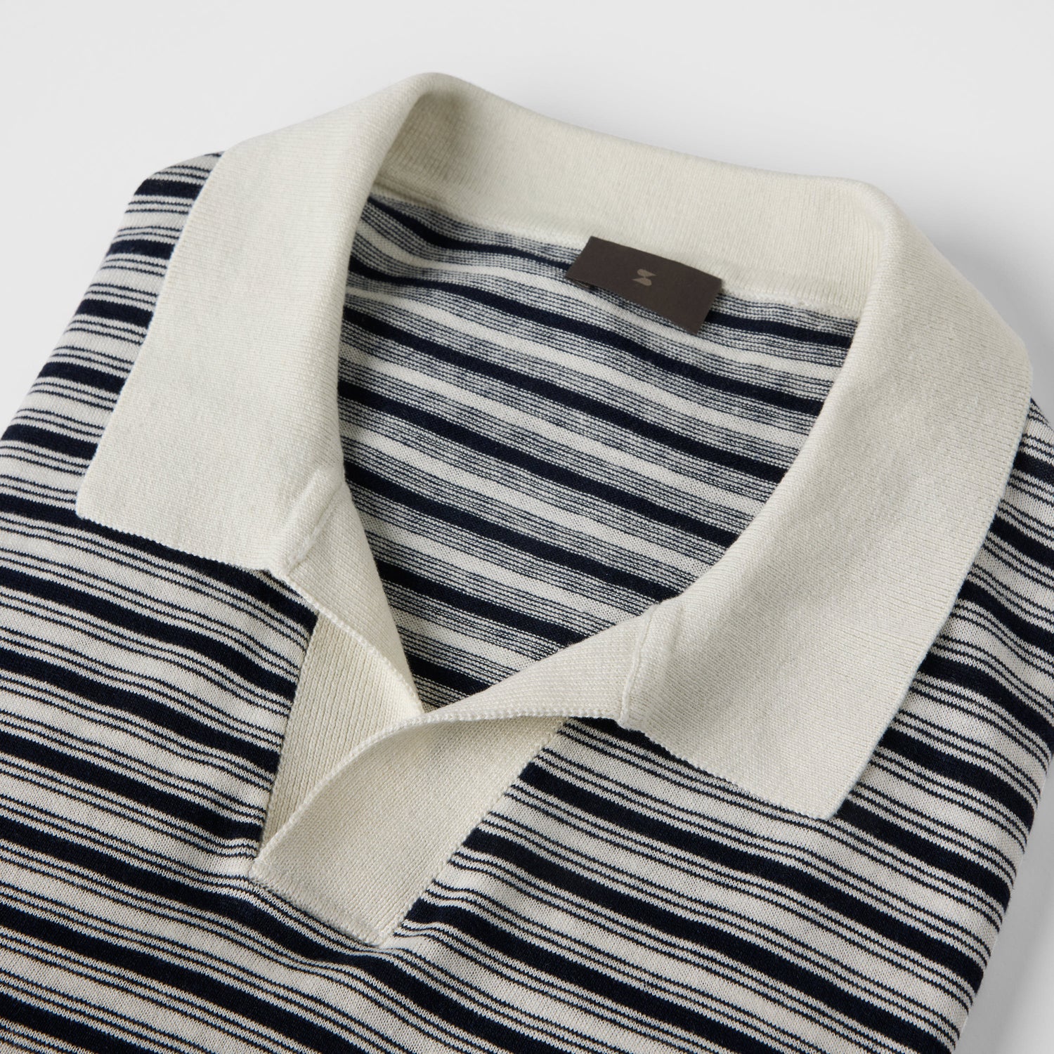 Men's Silk-Linen Striped Polo