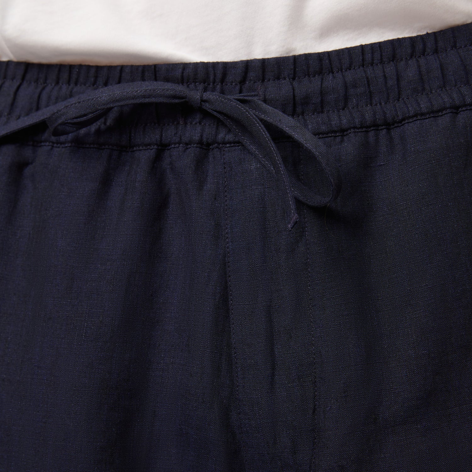 Men's Straight Leg Linen Drawstring Shorts